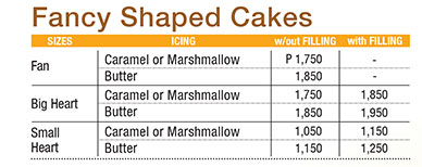 Fancy Shaped Cakes