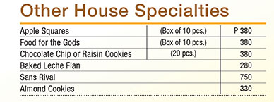 House Specialties